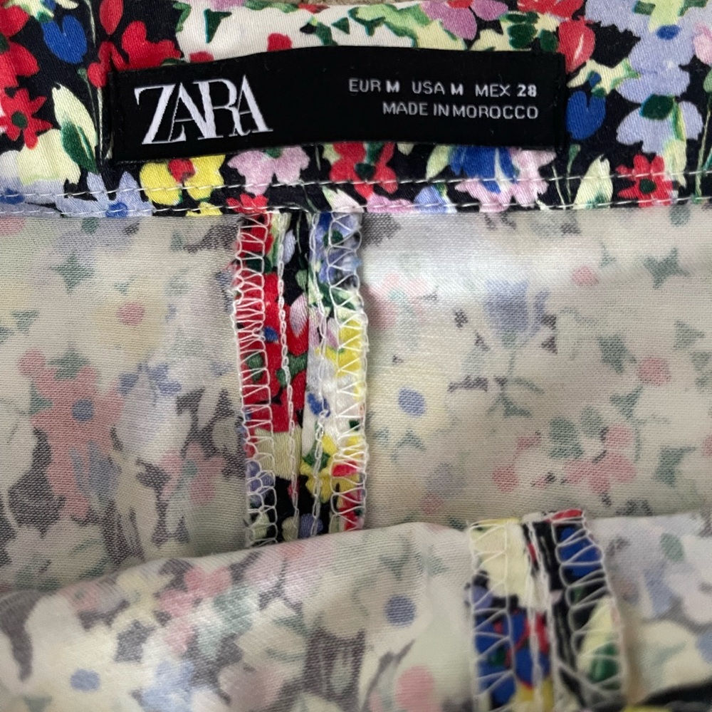 Floral Multicolor Ruched Mini Skirt - Picture 5 of 5
